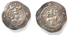 Ancient Coins - Sasanian Kingdom. Khusru II. A.D. 591-628. AR drachm