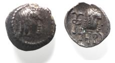 Ancient Coins - South Arabia. Himyarites. Uncertain ruler (c. AD 100-120). AR fraction (9mm, 0.35g). Raydan mint.