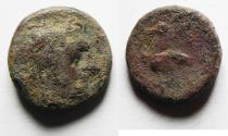 Ancient Coins - KYRENAICA, Kyrene. temp. Magas. As Ptolemaic governor, second reign, circa 261-258 BC. Æ 15