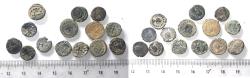Ancient Coins - AS FOUND: LOT OF 14 ROMAN AE COINS WITH CROSS
