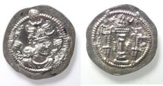 Ancient Coins - Sasanian Kingdom, Peroz I, 458-471 AD. AR drachm