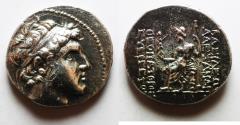 Ancient Coins - Seleukid Kings. Alexander I Balas (152-145 BC). AR tetradrachm (27mm, 16.64g). Seleukeia on the Tigris mint.