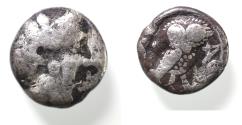 Ancient Coins - ARABIA, Southern. Saba'. Late 4th–mid 2nd centuries BC. AR Half Unit
