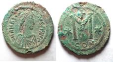 Ancient Coins - HUGE: AS FOUND: AS FOUND. ANASTASIUS AE FOLLIS. CONSTANTINOPLE