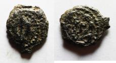Ancient Coins - JUDAEA. Mattathias Antigonus AE Prutah. 40 - 37 B.C.E.