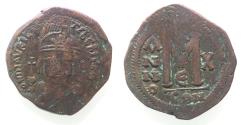 Ancient Coins - Byzantine. Maurice Tiberius AE Follis