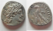 GREEK. Ptolemaic Kingdom. Kleopatra III and Ptolemy X Alexander I (107-101 BC). AR tetradrachm (25mm, 13.34g). Alexandria mint. 