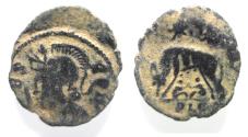 Ancient Coins - AS FOUND: CONSTANTINE I AE 3 . COMMEMORATIVE ISSUE. SHE WOLF