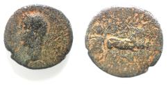 Ancient Coins - Judaea. Herodian dyansty. Agrippa I with Gaius (AD 37-43). AE 23mm, 8.66g). Caesarea Panias (Caesarea Philippi) mint. Struck in regnal year 5 (40/1 CE).