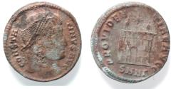 Ancient Coins - AS FOUND. CONSTANTINE I AE FOLLIS. CAMP GATE