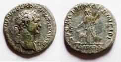 Ancient Coins - Roman Imperian. Trajan Silver Denarius. ARABADQ