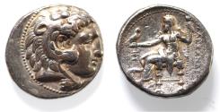 Ancient Coins - Seleukid Kings. Seleukos I Nikator (312-281 BC). AR tetradrachm (26mm, 17.11g). In  name and types of Alexander III of Macedon. Ekbatana mint. Struck c. 311-305 BC.