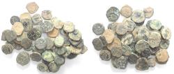 Ancient Coins - AS FOUND: LOT OF 50 NABATAEAN BRONZE COINS