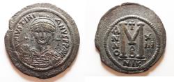 Ancient Coins - 42 MM : BYZANTINE. Justinian I, Follis. 543-544. Mint Of Nicomedia,