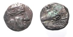 Ancient Coins - VERY RARE: Arabia Felix. Saba’. Mid-fourth-second century BC. AR quarter unit (11mm, 1.27g).