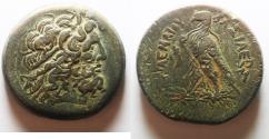 Ancient Coins - 42MM : PTOLEMAIC KINGDOM. Ptolemy IV Philopator (225-205 BC). AE drachm. Alexandria Struck 222-220/19 BC