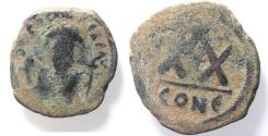 Ancient Coins - Phocas. 602-610. AE Half Follis