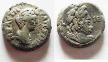 Ancient Coins - EGYPT, Alexandria. Faustina Junior, daughter of Antoninus Pius. Augusta, AD 147-175. BI Tetradrachm