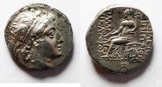 Ancient Coins - Seleukid Kings. Demetrios II Nikator (first reign, 146-138 BC). AR tetradrachm (26mm, 14.78g). Seleukeia on the Tigris mint. Struck c. 145-141 BC.