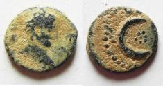 Ancient Coins - Mesopotamia. Carrhae under Elagabalus (AD 218-222). Æ 15mm, 2.59g.