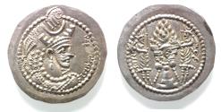 Ancient Coins - Sasanian Empire. Bahram V or Varhran V (A.D. 420-438). Silver AR Drachm.