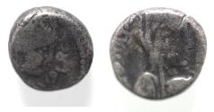 Ancient Coins - Arabia. Nabataean Kings. Rabbel II (AD 70/1-106/7). AR sela (12mm, 3.56g). Petra mint. Struck c. 80/1-901/2.