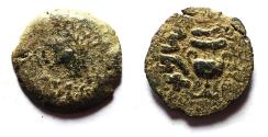 Ancient Coins - Judaea. Jewish War. First Revolt. AE Prutah. Year 2. 67/68 C.E.