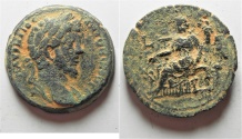 Ancient Coins - Egypt. Alexandria under Alexandria. Marcus Aurelius (AD 161-180). AE drachm  (32mm, 19.91g). Struck in regnal year 4 (AD 163/4). 