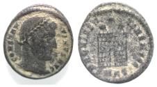 Ancient Coins - AS FOUND. CONSTANTINE I AE FOLLIS. CAMP GATE
