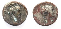 Ancient Coins - Claudius with Antonia (41-54). Egypt, Alexandria. BI Tetradrachm