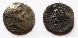 Ancient Coins - Seleukid Kings. Demetrios I Soter (162-150 BC). AR drachm (18mm, 3.15g). Ekbatana mint.