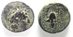 Ancient Coins - Seleukid Kings Tryphon 142-138 B.C. AE 18
