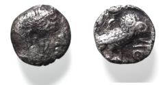 Ancient Coins - ARABIA FELIX. Sabaeans. Imitating Athens. Ca. 3rd-2nd centuries BC. AR quarter-unit