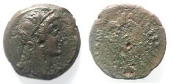 Ancient Coins - PTOLEMAIC KINGS of EGYPT. Ptolemy V or Ptolemy VI. 204-180 BC or 180-145 BC. Æ. ISIS