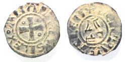 World Coins - Crusaders States. Kingdom of Jerusalem. Amaury (1163-1174). Billon denier