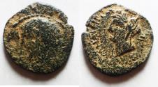 Ancient Coins - Decapolis. Canatha under Claudius (AD 41-54). AE 19mm, 3.46g. Struck in civic era year 112 (AD 49/50).