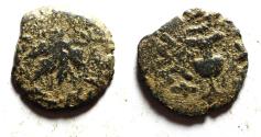 Ancient Coins - Judaea. Jewish War. First Revolt. AE Prutah. Year 2. 67/68 C.E.