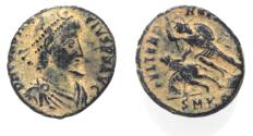 Ancient Coins - AS FOUND: CONSTANTIUS II AE . FALLEN HORSEMAN