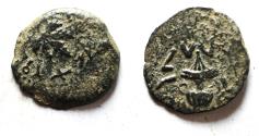 Ancient Coins - Judaea. Jewish War. First Revolt. AE Prutah. Year 3. 68/69 C.E.
