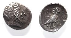 Ancient Coins - Arabia Felix. Saba’. Mid-fourth-second century BC. AR quarter unit (12mm, 1.14g).