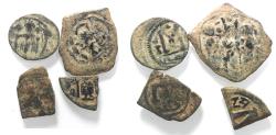 Ancient Coins - ARAB BYZANTINE. LOT OF 4 BRONZE COINS