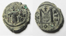 World Coins - Arab-Byzantine. Ae Fals. Damascus mint