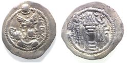 Ancient Coins - Sasanian Empire. Peroz (AD 459-484) AR Drachm