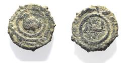 Ancient Coins - ISLAMIC. UMMAYYED. AE FALS TIBERIAS MINT. EAGLE?