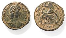 Ancient Coins - CONSTANTIUS II AE . FALLEN HORSEMAN