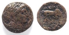 Ancient Coins - Seleukid Kings. Seleukos I Nikator (312-281 BC) AE 23mm, 10.02g. Seleukeia on the Tigris.