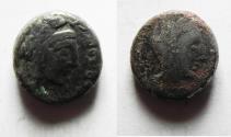 Ancient Coins - Nabatean Kingdom. Malichus II (AD 40-70). AR drachm (12mm, 2.57g). Struck c. AD 45/6-64/5.