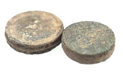 Ancient Coins - ANCIENT WEIGHTS. LOT OF 2 BRONZE WEIGHTS.  BYZANTINE. 600 A.D
