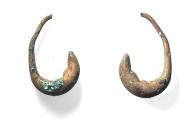 Ancient Coins - ANCIENT LEVANT. CURRENCY BEFORE COINS. GILDED? BRONZE  EARRING. 800 - 700 B.C