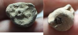 Ancient Coins - Byzantine. 6th-7th centuries. Lead bulla(?) (17 x 14mm).